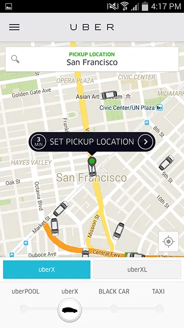 Uber Map paradox of choice simplicity hack
