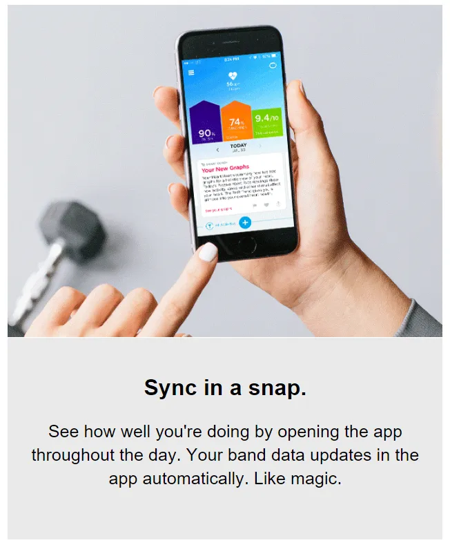 jawbone wearables tech email marketing example 2