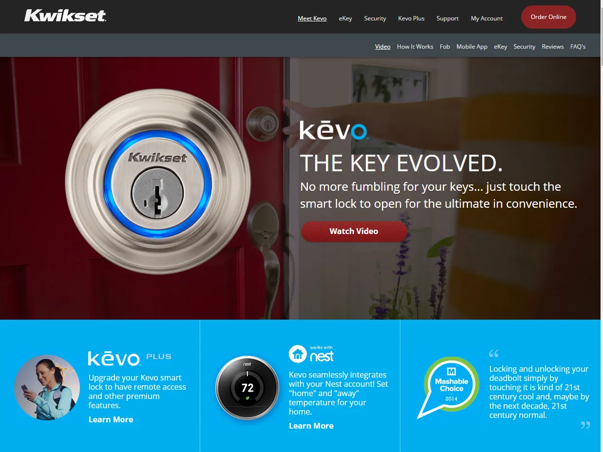 Kevo smart house email marketing example