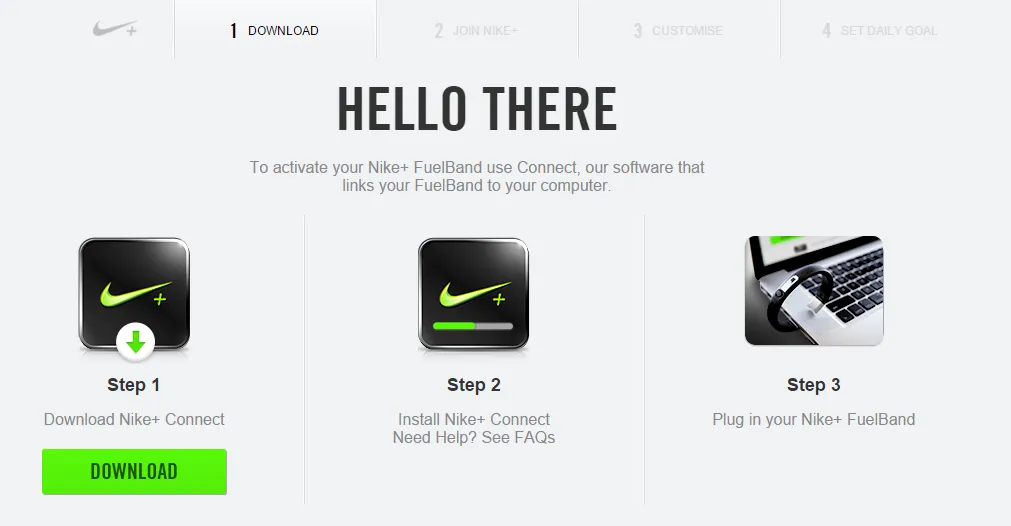NikePlus wearables tech welcome email marketing example