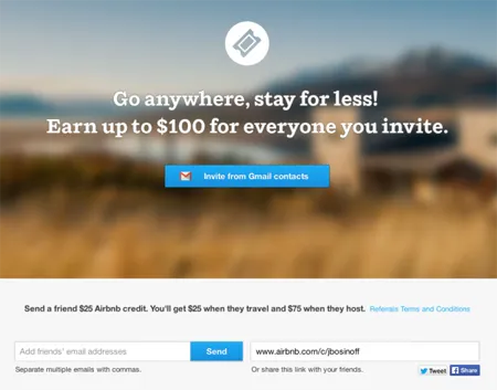 airbnb referral program example