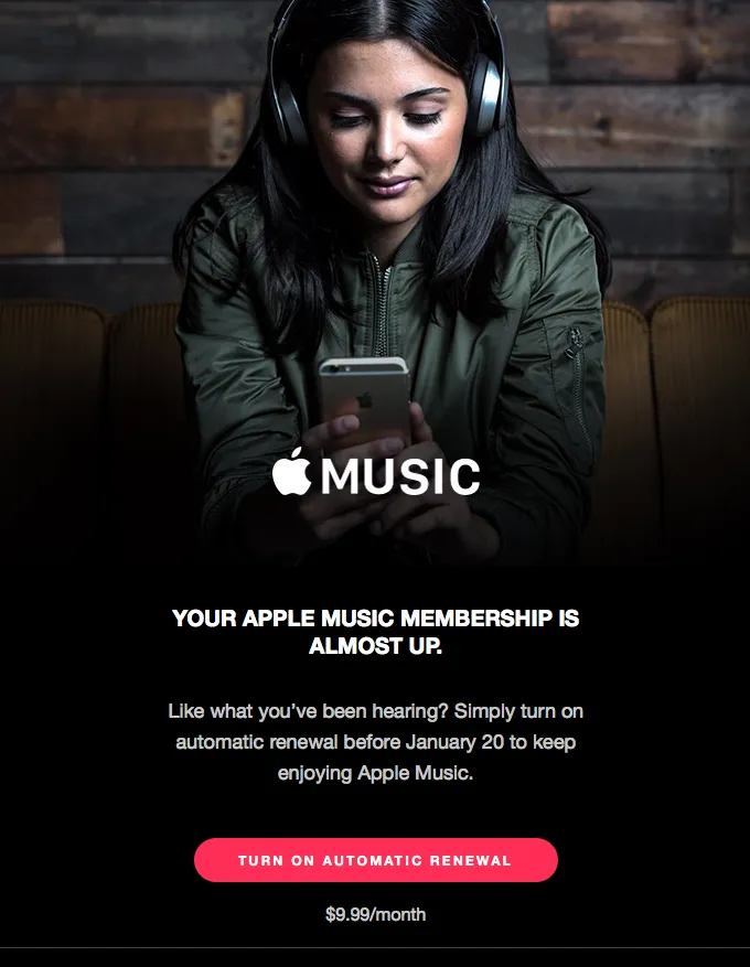 apple-music-behavioral-email-marketing-example