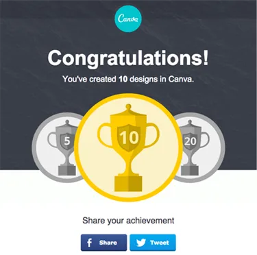 canva milestone email