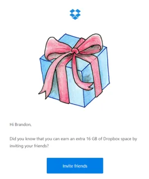 dropbox referral email