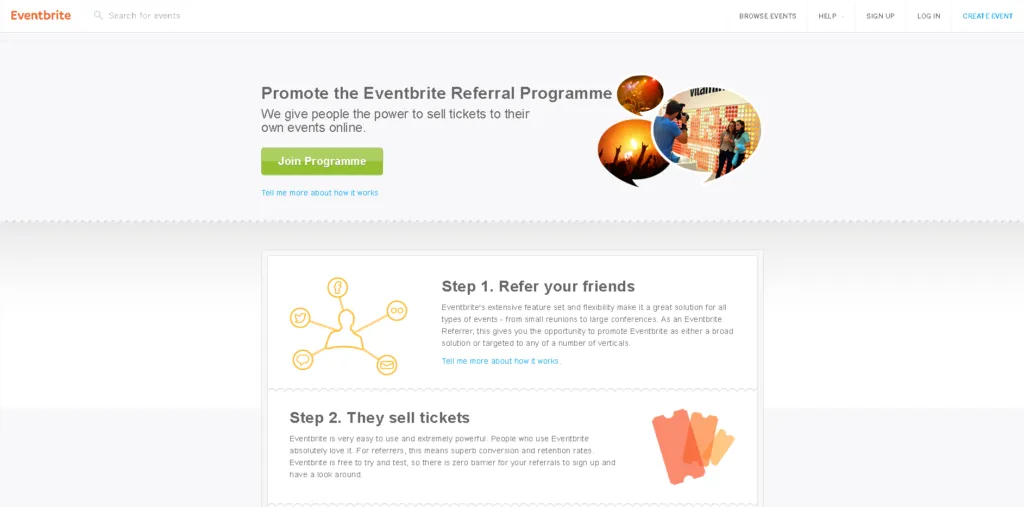 eventbrite referral programme web example