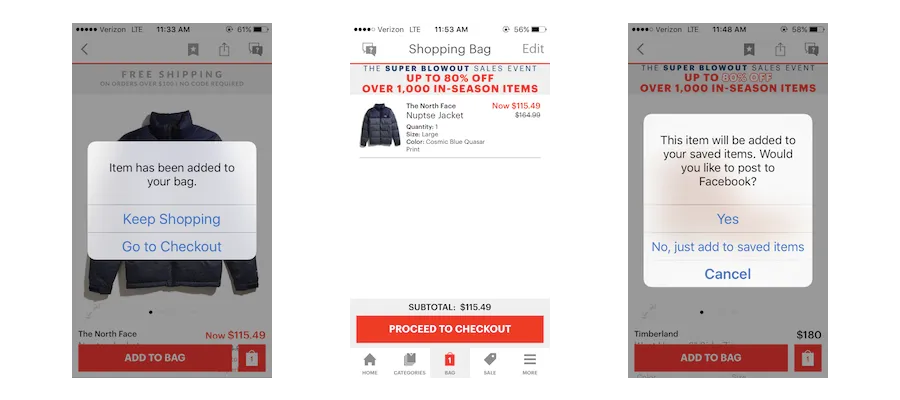 jackthreads fashion ecommerce mobile marketing personalization example 2