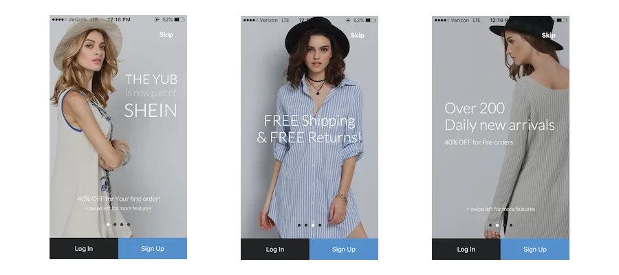 shein fashion ecommerce mobile marketing personalization example