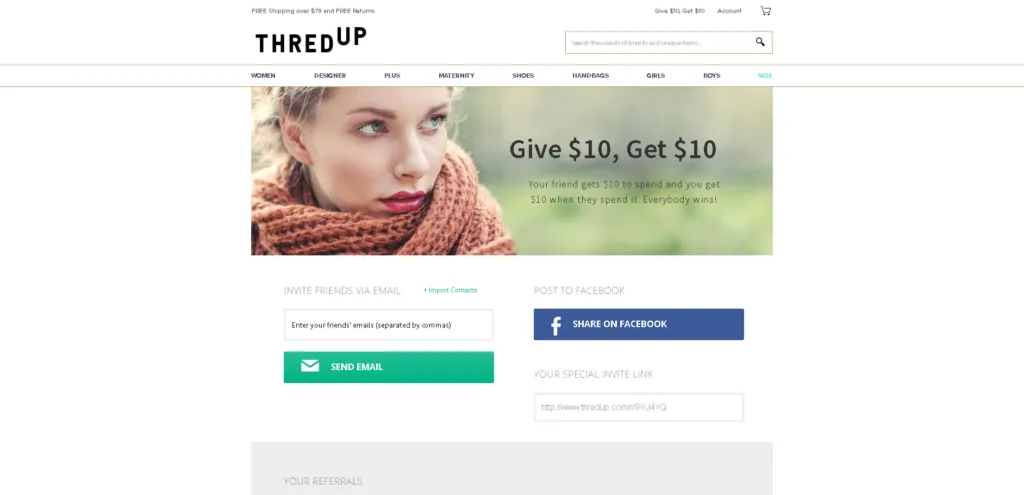 thredup-ecommerce-refer-a-friend-web-example