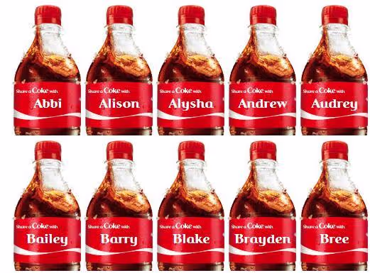 Personalized Coke Bottles 