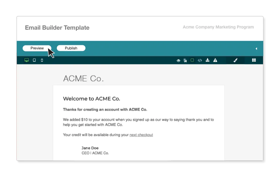 growth automation email editor