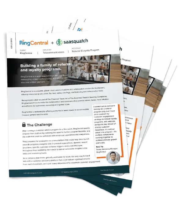 Learn how teaming up with SaaSquatch meant RingCentral could bring their customer referral program visions to life.